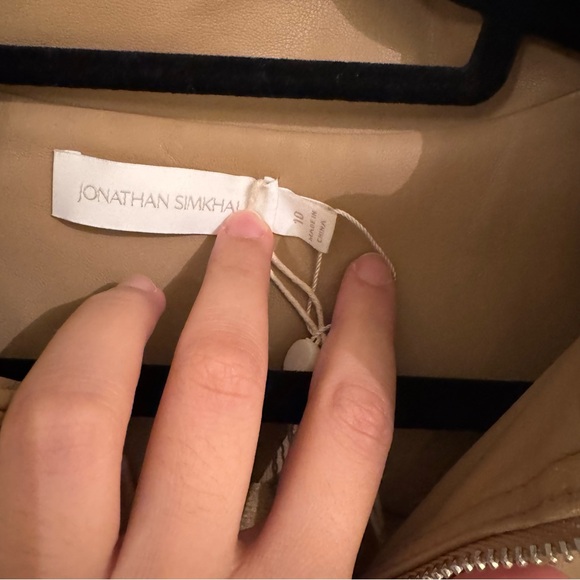 Jonathan Simkhai Tan Jumpsuit Versatile Style Katerina Vegan Leather - Picture 9 of 13